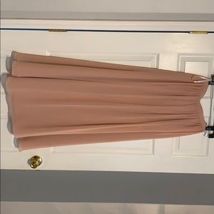 Blush pink long skirt